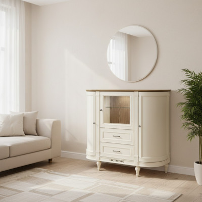 Classique Commode Vitrine Commodes Vitrine Armoire de présentation Cabinet de commode FL-KB