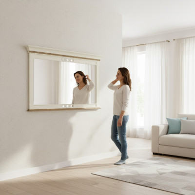 Miroir Cadre en bois Grand Miroir Mural Miroir Classique r Miroir Designer - Modèle FL-L2