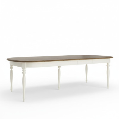 Grande table table à manger table en bois table de conférence extensible 290cm modèle FL-S1