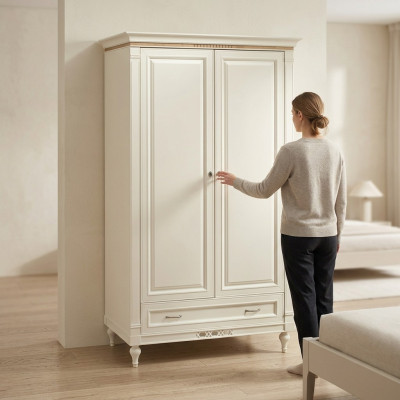 Armoires classiques Unité murale de garde-robe Armoire en bois de garde-robe - Modèle FL-D2