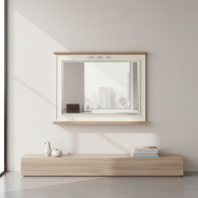 Cadre en bois miroir grand Miroir mural classique r Modèle de miroir designer FL-L3