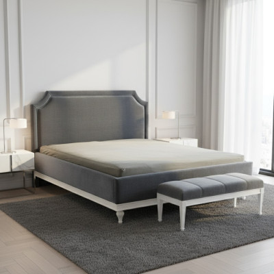 Lit Design Lits Lit Double Lit Rembourré Lit en Cuir - Modèle FL-B2