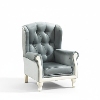 Chesterfield Fauteuil à Oreilles Fauteuil Revêtement TV Bureau Canapé en Cuir Véritable