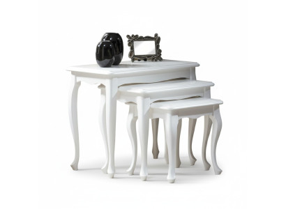 Table de salle à manger Set de 3 Design Table Tables Classiques Table à manger en bois Neuf