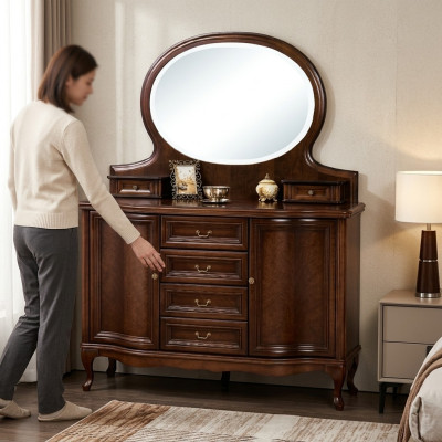 Miroir classique avec tiroirs Miroir sur pied W-NL Miroir d'appoint