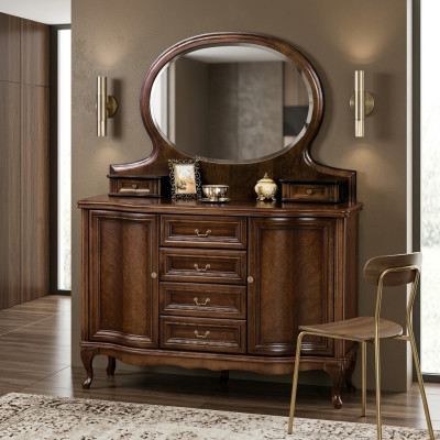 Miroir classique avec tiroirs Miroir sur pied W-NL Miroir d'appoint