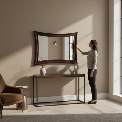 Miroir Cadre en Bois Grand Miroir Mural Miroir Design Classique - Mo. MI-B nouveau