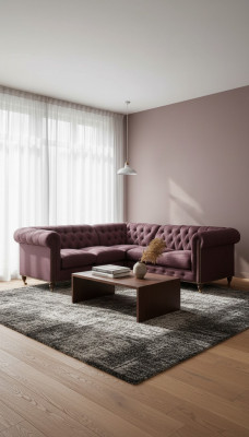 Canapé d'angle Chesterfield Canapé Designer Revêtement d'angle Textile Canapé Suite 1013-14