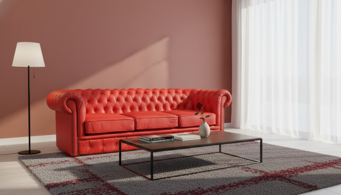 Canapé Chesterfield Rembourré Ensemble de Canapés Design 3 Places Canapés Classiques *Neuf*