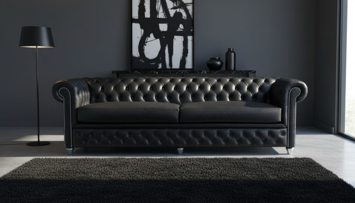 Chesterfield 3 places XXL canapé rembourré canapé sofa ensemble grands canapés 2016-22