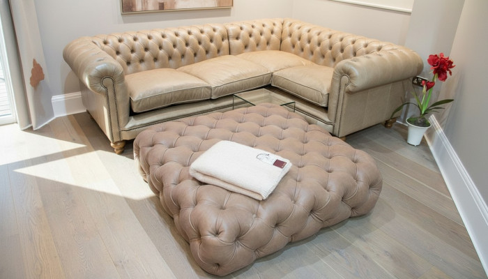 Canapé en cuir Canapé d'angle Canapé Canapé Revêtement Chesterfield Coin suite Suite Coin nouveau