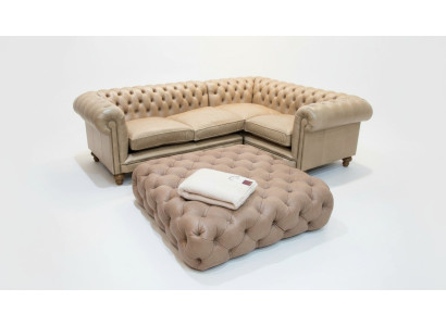Canapé en cuir Canapé d'angle Canapé Canapé Revêtement Chesterfield Coin suite Suite Coin nouveau