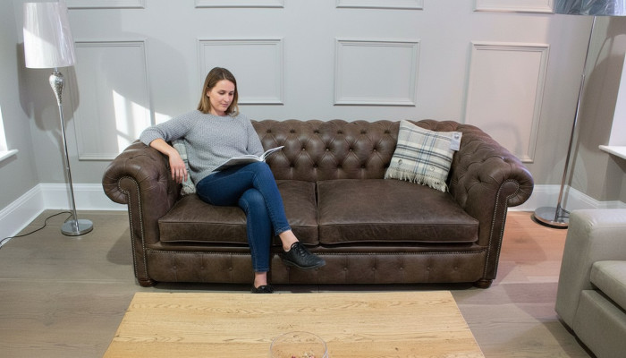Chesterfield 3 places XXL canapé rembourré sofa garniture grand canapé 2016-26