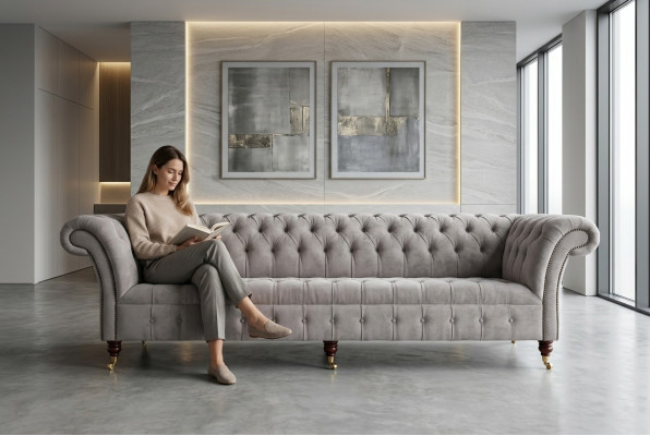 Canapé Chesterfield 4 places XXL, canapés et suites de canapés design