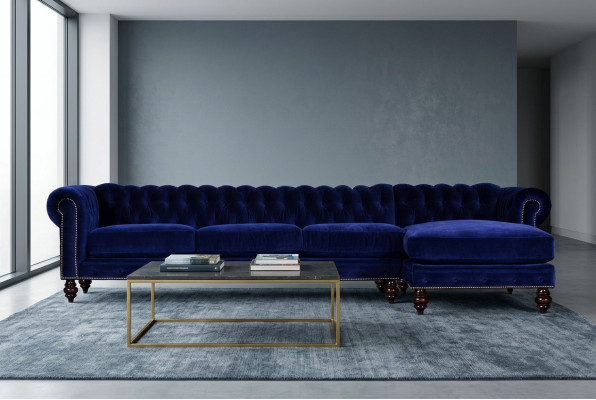400cm Bix XXL Canapé Rembourré Siège Suite Tissu Canapé Chesterfield en Cuir 2016060