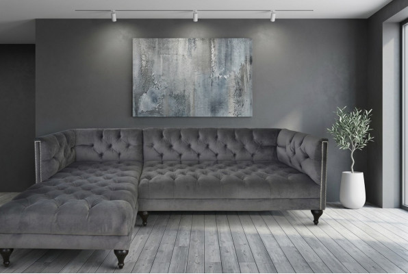 Tissu de canapé Tissu de canapé Canapé Tissu d'ameublement Suite de designer Canapé Gris Canapés