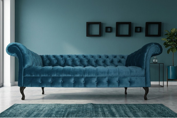 Sofa Chesterfield Designer de canapé rembourré en tissu, ensemble de canapés en textile 16.