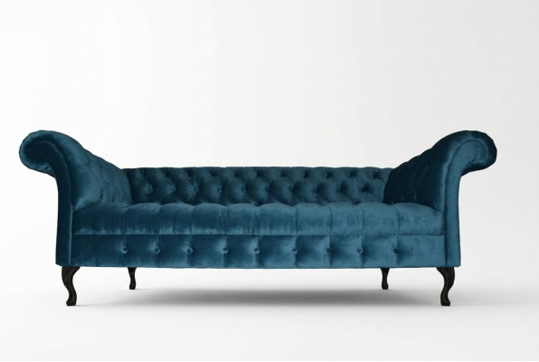 Sofa Chesterfield Designer de canapé rembourré en tissu, ensemble de canapés en textile 16.