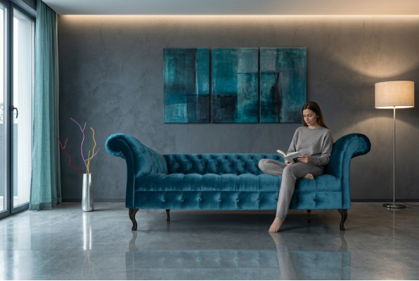 Canapé Chesterfield Système de tissu Textile Module de designer Canapés Garniture Textile Tissu Textile 17