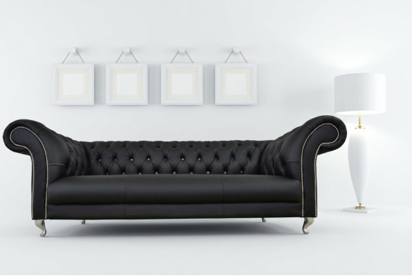 Chesterfield Sofa Rembourrage Designer Canapés Garniture Tissu Textile Tissu 19