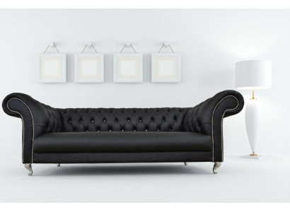 Chesterfield Sofa Rembourrage Designer Canapés Garniture Tissu Textile Tissu 19