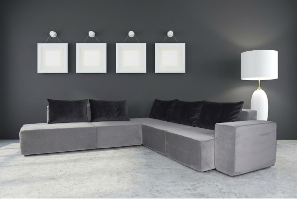Canapé de designer Canapé d'angle Canapé en tissu Canapé modulaire Tissu Velours Canapé d'angle Canapé Canapé SL 2