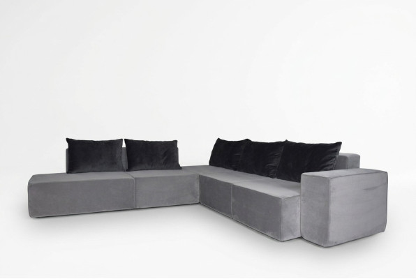 Canapé de designer Canapé d'angle Canapé en tissu Canapé modulaire Tissu Velours Canapé d'angle Canapé Canapé SL 2