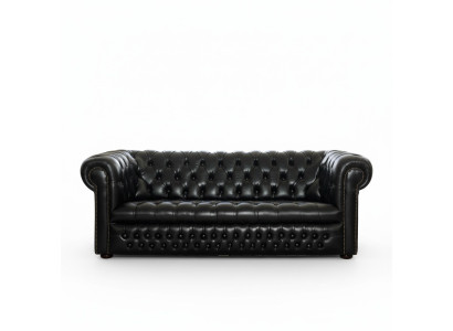 Canapé Chesterfield noir 3+1 places Ensemble de canapés design