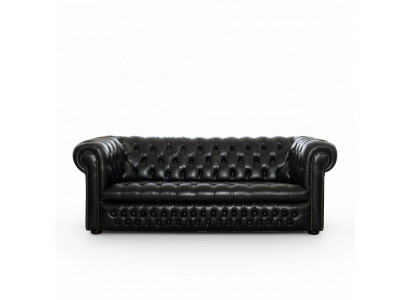 Canapé Chesterfield noir 3+1 places Ensemble de canapés design