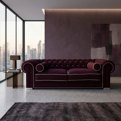 Canapé Chesterfield 3 PLACES Rembourré Designer Canapés Ensemble SL Canapé 20