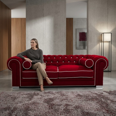 Canapé Chesterfield 3 PLACES Designer de canapés tapis garniture SL Sofa 21