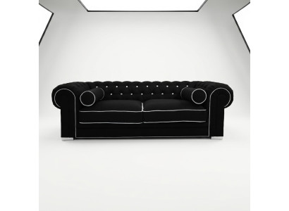 Canapé Chesterfield 3 places designer en tissu, garniture de canapé sofa SL 23.