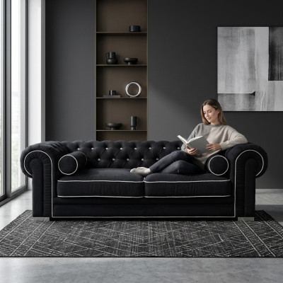 Canapé Chesterfield 3 places Canapé d'ameublement Couchés Canapés Ensemble SL Sofa 25