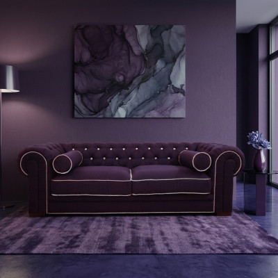 Chesterfield Canapé 3 PLACES Rembourré Designer Canapés Sofas Ensemble SL Canapé 27