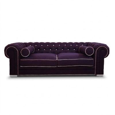 Chesterfield Canapé 3 PLACES Rembourré Designer Canapés Sofas Ensemble SL Canapé 27