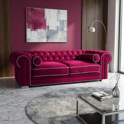 Canapé Chesterfield 3 PLACES Revêtement Designer Canapés Ensembles SL Canapé 28