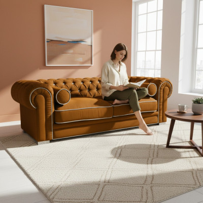 Canapé Chesterfield 3 places Designer de canapés ensemble de canapés SL Sofa 30