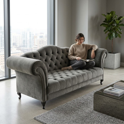 Canapé Chesterfield 3 places Sofa Designer Canapés Set SLIII Sofa №1