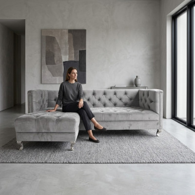 Canapé Chesterfield 3 places Designer Polster Canapés Sofas Ensemble SLIII Canapé №6