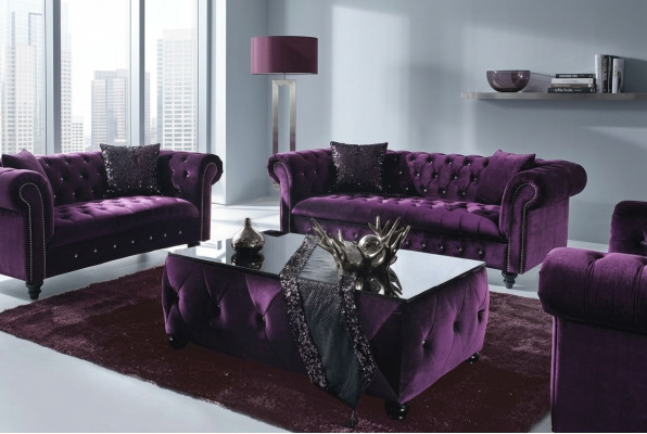 Canapé Chesterfield Polster Designer Couches Canapés Ensemble Sofa SLIII Canapé №11