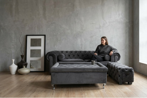 Canapé Chesterfield Polster Designer Canapés Sofas Ensemble Canapé SLIII Sofa №18
