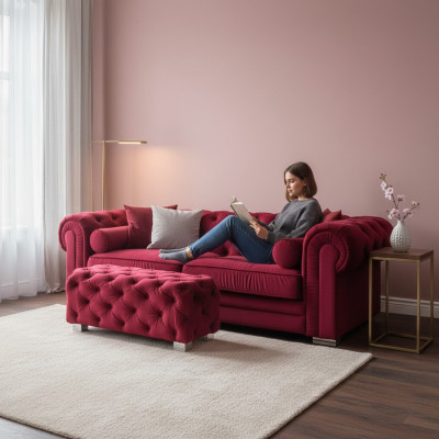 Canapé Chesterfield Designer de rembourrage Canapés d'ameublement Ensemble de canapé SLIII Canapé n°39