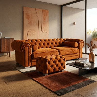 Chesterfield Sofa Tapissier Designer Canapés Sofas Ensemble Canapé SLIII Sofa №41