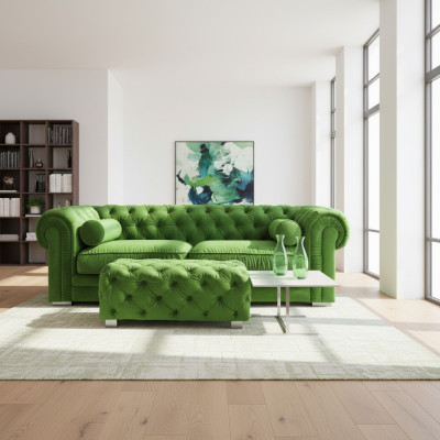 Canapé Chesterfield Designer en Tissu Canapés Sofas Ensemble Canapé SLIII Sofa №42