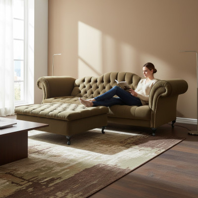 Canapé Chesterfield Sofa Designer Coussins Canapés Garniture Canapé SLIII Sofa №54