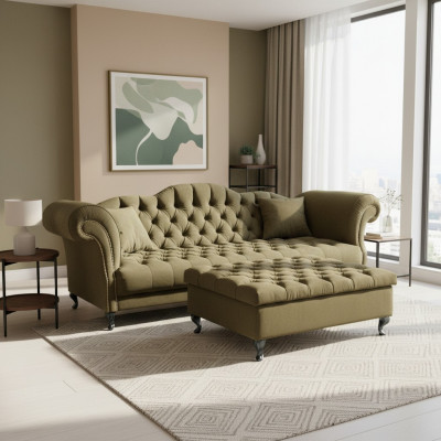 Canapé Chesterfield Sofa Designer Coussins Canapés Garniture Canapé SLIII Sofa №54