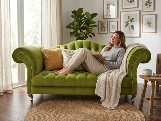 Canapé Chesterfield Designer de Revêtement, Canapés Sofa Ensemble Canapé SLIII Sofa №79
