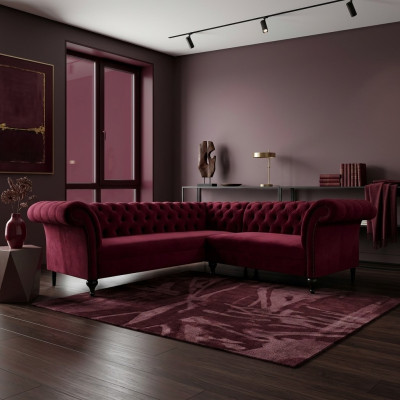 Canapé d'angle Chesterfield Canapé d'angle Canapé design Canapé en velours Canapé en cuir Canapé SLIII Canapé №82