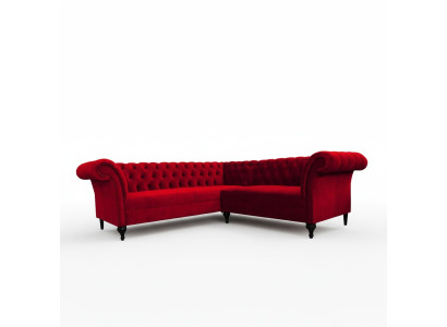 Canapé d'angle Chesterfield rouge design Canapé d'angle moderne Meubles design