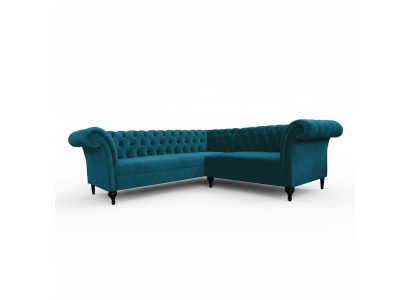 Canapé d'angle Chesterfield Canapé d'angle Canapé design Canapé Velours en cuir Sofa